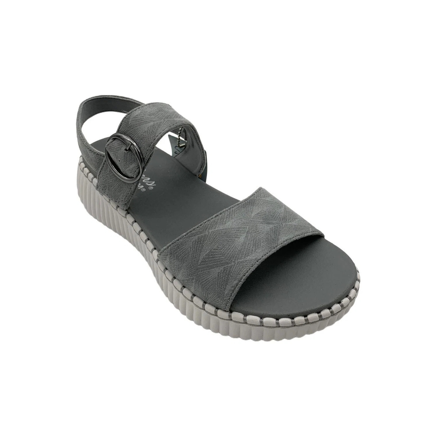Skechers Women's Cali Wilshire Blvd Shimmer Sandals Grey - Medium